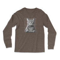 Load image into Gallery viewer, Bad Kitty Long Sleeve Shirt Heather Brown Color

