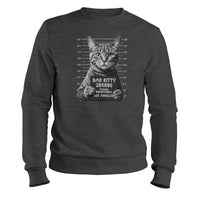 Load image into Gallery viewer, Bad Kitty Crewneck Sweatshirt Dark heather color
