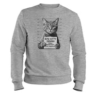 Load image into Gallery viewer, Bad Kitty Crewneck Sweatshirt Sport grey color
