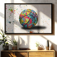 Load image into Gallery viewer, Basketball Framed Canvas Horizontal Wall Art
