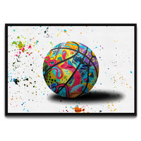 Load image into Gallery viewer, Basketball Framed Canvas Horizontal Wall Art
