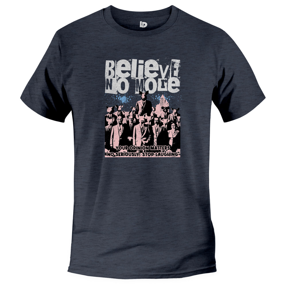 believe no more resistance government tshirt navy triblend