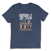 Load image into Gallery viewer, Believe No More Triblend T-Shirt Navy color

