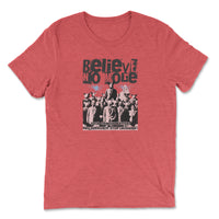Load image into Gallery viewer, Believe No More Triblend T-Shirt Red color
