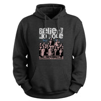 Load image into Gallery viewer, Believe No More Hoodie Dark heather  Color

