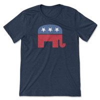 Load image into Gallery viewer, gop elephant tshirt heather navy
