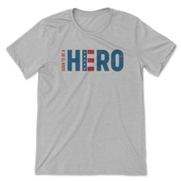 Load image into Gallery viewer, born to be a hero patriotic short sleeve shirt
