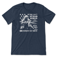 Load image into Gallery viewer, Feel Free MILITARY THEMED QUOTE TSHIRTTee | Heather Navy
