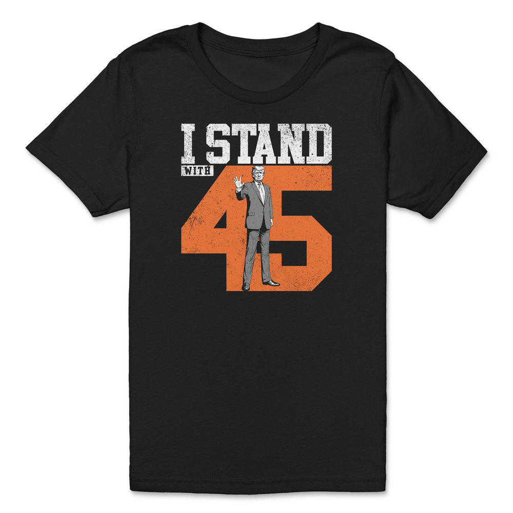 i stand with 45 donald trump youth tee