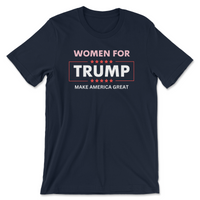 Load image into Gallery viewer, Women for Trump Tee navy color
