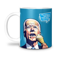 Load image into Gallery viewer, joe biden ice cream mug, turquoise funny mujg

