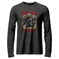 Load image into Gallery viewer, Trump Rider Long Sleeve Shirt dark grye heather color
