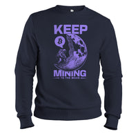 Load image into Gallery viewer, Keep Mining Crewneck Sweatshirt navy color
