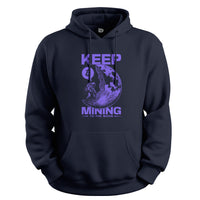 Load image into Gallery viewer, Keep Mining Hoodie navy color
