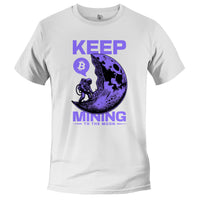 Load image into Gallery viewer, Keep Mining Tee white color

