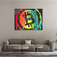 Load image into Gallery viewer, Bitcoin Horizontal Canvas Wall Art
