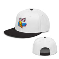 Load image into Gallery viewer, Boom Snapback Hat black white color
