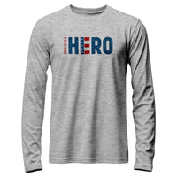 Load image into Gallery viewer, born to be a hero, patriotic american theme shirt athletic heather
