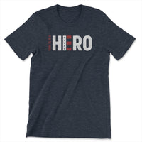 Load image into Gallery viewer, Born a Hero Tee | Heather Navy
