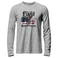 Load image into Gallery viewer, Born to Fight Long Sleeve Shirt Athletic Heather color
