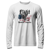 Load image into Gallery viewer, Born to Fight Long Sleeve Shirt white color
