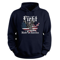 Load image into Gallery viewer, born to fight patriotic eagle with flag hooded sweatshirt hoodie, navy
