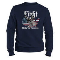 Load image into Gallery viewer, born to fight patriotic sweatshirt with eagle 
