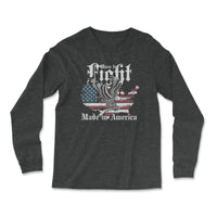 Load image into Gallery viewer, Born to Fight Long Sleeve Shirt | Black Heather
