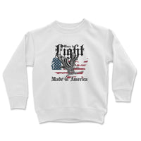 Load image into Gallery viewer, Born to Fight Youth Crewneck Sweatshirt White color
