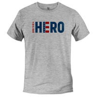Load image into Gallery viewer, born to be a hero patriotic short sleeve shirt
