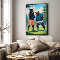 Load image into Gallery viewer, Bull Drive Bull and Bear Trading Vertical Framed Canvas Wall Art
