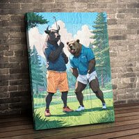 Load image into Gallery viewer, Bull Drive Bull and Bear Trading Vertical Canvas Wall Art
