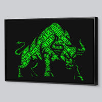 Load image into Gallery viewer, Bullish Bull Trading Framed Canvas Horizontal Wall Art
