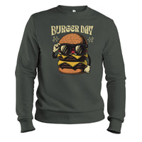 Load image into Gallery viewer, Burger Day Crewneck forest color
