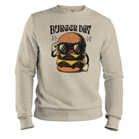 Load image into Gallery viewer, Burger Day Crewneck sand color
