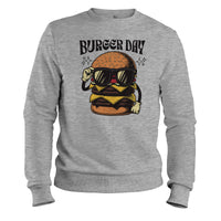 Load image into Gallery viewer, Burger Day Crewneck sport grey color
