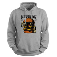 Load image into Gallery viewer, Burger Day Hoodie sport grey color
