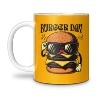 Load image into Gallery viewer, Burger Day Mug 11oz yellow color
