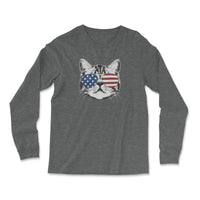 Load image into Gallery viewer, Shades Cat Long Sleeve Shirt | Dark Grey Heather

