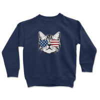 Load image into Gallery viewer, shades cat youth crewneck sweatshirt
