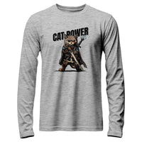 Load image into Gallery viewer, Cat Power Long Sleeve Shirt Athletic Heather color
