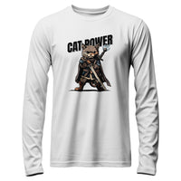 Load image into Gallery viewer, Cat Power Long Sleeve Shirt white color
