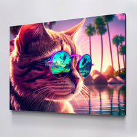 Load image into Gallery viewer, Cat Vibes Horizontal Canvas Wall Art
