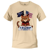 Load image into Gallery viewer, Cat for Trump T shirt soft cream color
