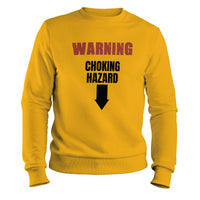 Load image into Gallery viewer, Choking Hazard Crewneck Sweatshirt gold color
