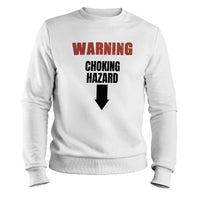 Load image into Gallery viewer, Choking Hazard Crewneck Sweatshirt white  color

