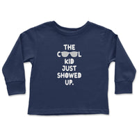 Load image into Gallery viewer, Cool Kid Toddler Long Sleeve navy color
