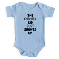 Load image into Gallery viewer, Cool Kid Baby Onesie light blue color
