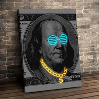 Load image into Gallery viewer, Cool Franklin Vertical Canvas Wall Art

