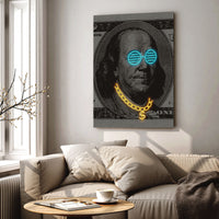 Load image into Gallery viewer, Cool Franklin Vertical Canvas Wall Art
